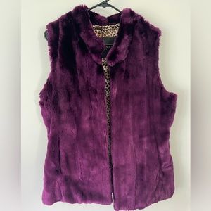 Gorgeous Violet Faux Fur Vest by Naeem Khan